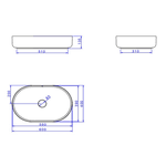 Cuba de Apoio Oval com Mesa L.14060.M.17 Branca