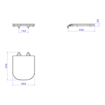 Assento Deca Quadra/Polo Slow Close Ébano AP.217.95