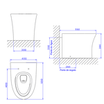 Kit Bacia Deca Vertis Total Clean Convencional Branco KP.8710.17