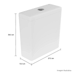 Caixa Acoplada Deca Dualflux CD.21D.17 Branco Com Desodorizador