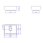 Cuba Deca Slim Apoio Retangular Branco L.13040.17