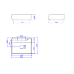 Cuba Deca de Apoio Retangular L 13050 94 Com Mesa Ébano Fosco