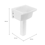 Tanque Deca Louça 30 Litros 53X51 TQ.02.17 Branco S/Coluna