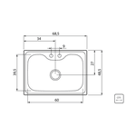 Cuba Tramontina Morgana Inox 69X49X20,3 Undermount