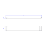 Porta Toalha Deca Versa Red Gold 60cm 2040.GL31.060.RD