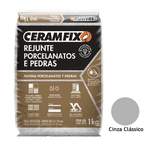 Rejunte Ceramfix Porcelanato 1KG Cinza Clássico
