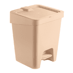 Lixeira UZ 15L Slim C/Pedal Cappuccino UZ1307-CAP
