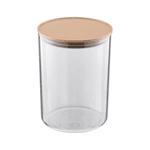 Pote Hermético UZ 1,4L Transparente C/Tampa Cappuccino