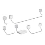 Kit Deca Acessórios Pix 5 Peças para banheiro Pix - 2000.C02