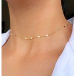 Chocker Com Detalhe De Corações Delicado 32 cm com 10cm de Extensor