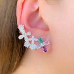 Brinco Ear Cuff Pedra Zircônia 