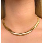 Choker De Malha Grossa 10mm de Espessura 32cm de Comprimento com 10cm de Extensor