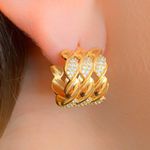 Brinco Argola com Detalhe 
