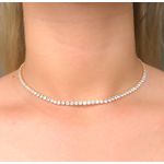 Choker na Pedra de Zircônia 32cm