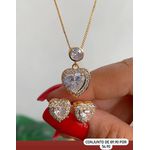 Conjunto Coração Cravejado 