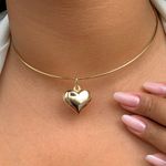 Chocker aro de coração 