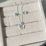 Conjunto Infantil De Prata 925 de borboleta 
