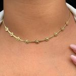 Chocker de fita de Flor 
