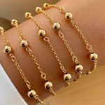 Pulseira de esferas pequenas lisas