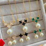 Conjunto De Trevo com perola 