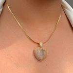 Conjunto de coração cravejado 