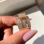 Anel triplo linha Premium trabalhada em micro zircônia 