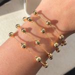 Pulseira de esfera lisa 