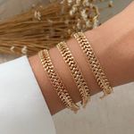 Pulseira de malha trabalhada (cada) 