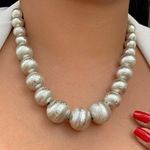 Colar de esfera fosca 