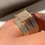 Anel triplo linha Premium trabalhada em micro zircônia 