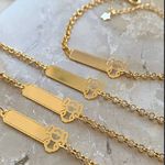 Pulseira de plaquinha infantil 