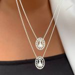 Escapulário de prata 925 nossa senhora