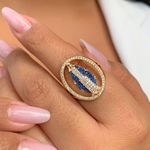 anel nossa senhora das graças cravejada Linha Premium 