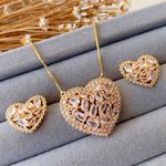 Conjunto de coração com zircônia 