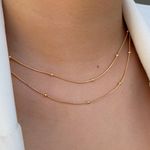 Chocker de bolinhas delicada 
