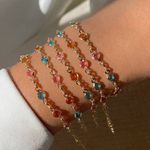 Pulseira trabalhada na zircônia colorida (cada)