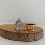 Brinco de gota cravejada 