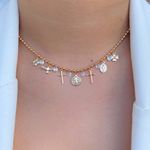 Chocker religiosa com ponto de luz 
