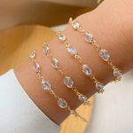 Pulseira com pedra na zircônia (cada)