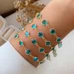 Pulseira na zircônia colorida 