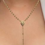 Colar de terço Nossa Senhora com esferas 