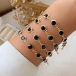 Pulseira na zircônia colorida 