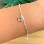 Pulseira de coração prata 925