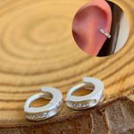 Argolinha com detalhe prata 925 