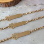Pulseira de plaquinha infantil 