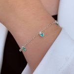 Pulseira de corações prata 925