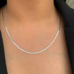Corrente piastrine 45cm prata 925