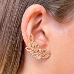 Brinco Ear Cuff Cravejado Na Micro Zircônia