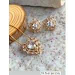 Conjunto de coração com zircônias