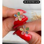 Brinco de Flor Colorido 